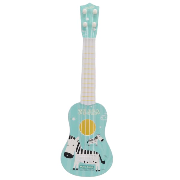 Blå Plast Ukulele Leksaksgitarr 4 Strängar Musikinstrument för Barn