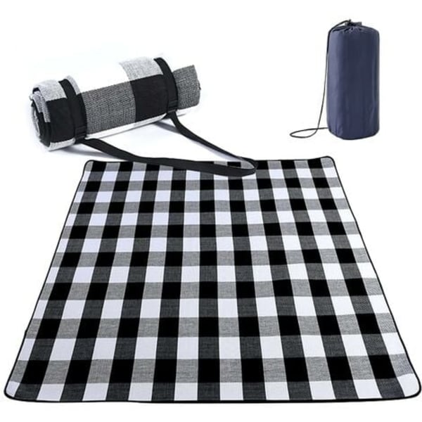 Piknikteppe, 200x200cm Xxl Piknikmatte Utendørs sammenleggbart strandteppe Sandtett campingteppe Piknikteppe Campingmatte, Picnic Ma