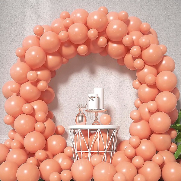 Enfärgade set roséguld festdekorationsballonger,