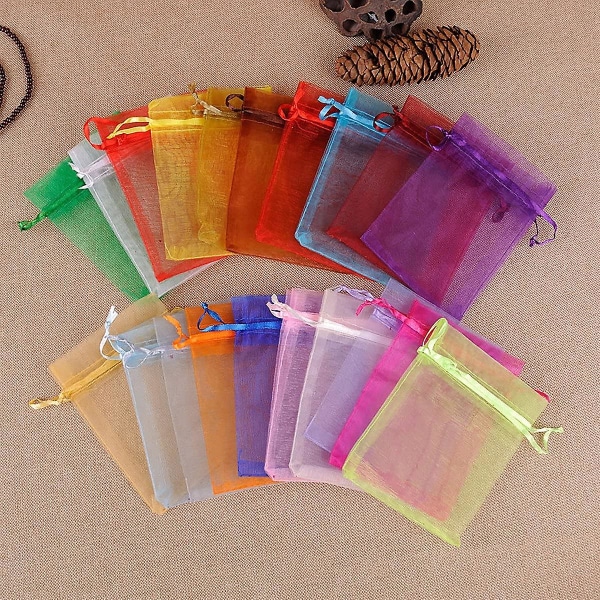 100kpl Organza laukku 7*9cm