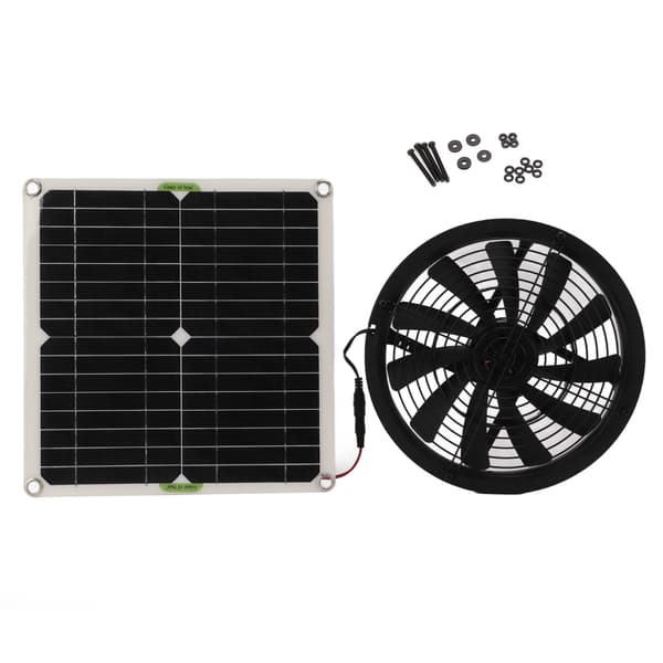 10 tommer 100W solpanelventilator til RV Yacht Drivhus Badeværelse