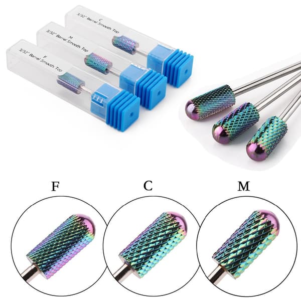 Bits for elektrisk fil - 3 størrelser - Avrundet - B[ht] Grov grit