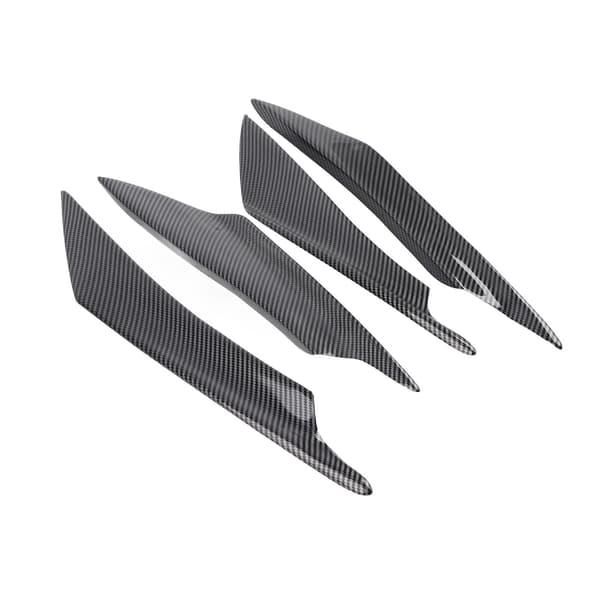 Universal 4. generasjons karbonfiber bilkarosserispoiler, frontfangerleppe, splitterfinner, trim