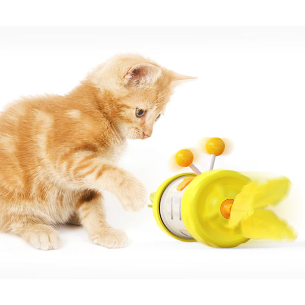 Husdjursprodukter Elektrisk lasertumlare Leaky Ball Carousel Tease Cat Toys (Hej Pink Magic Wheel)