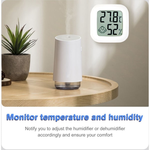 Mini elektronisk digital temperatur- og fugtighedsmåler Intelligent APP-forbindelse (hvid ℃)