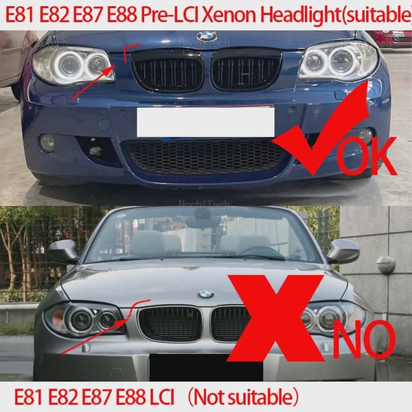【HT】20W virheetön valkoinen LED Angel Eye -rengasmerkkivalopolttimot BMW E87 E39 M5 E60 E61 E63 E64 M6 E65 E66 E83 X3 E53 X5 -malleihin 1 Pair