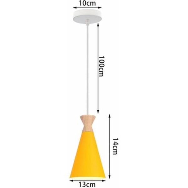 Moderne industriell dekorasjon anheng Lampe Creative Macaron hengende lysekrone - gul
