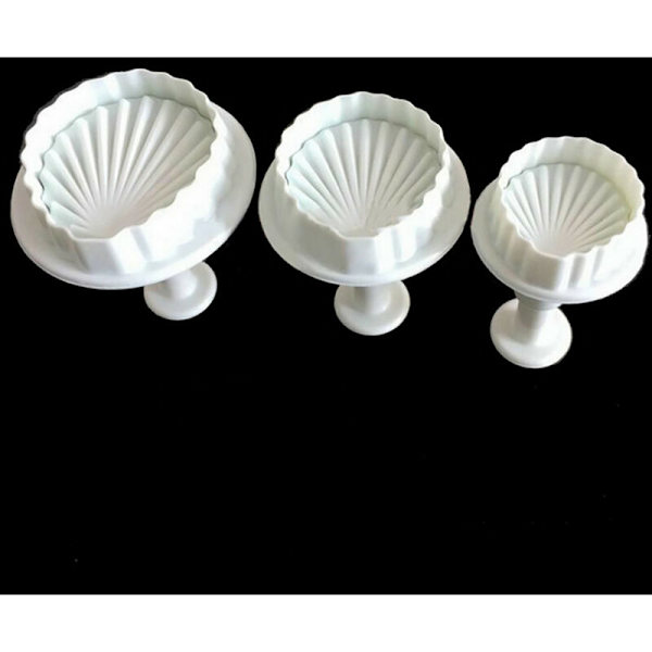 Stykker Skalformede Småkager Fondant Plastforme Cutter Kage Prægeform