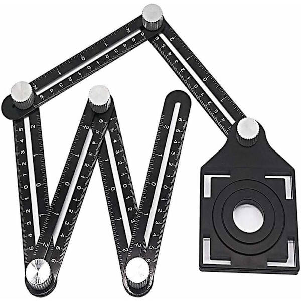 Monteringsverktøy Flisåpningssøker Aluminiumslegering Multi-Angle Fitting Tool Linjal