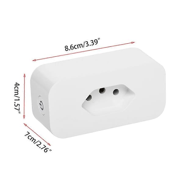 för Smart Power Socket Outlet 100-240V 16A Brasilien Wifi Zigbee 3.0 för Smart Plug Socket Stöd Enhetsladdning ZigBee
