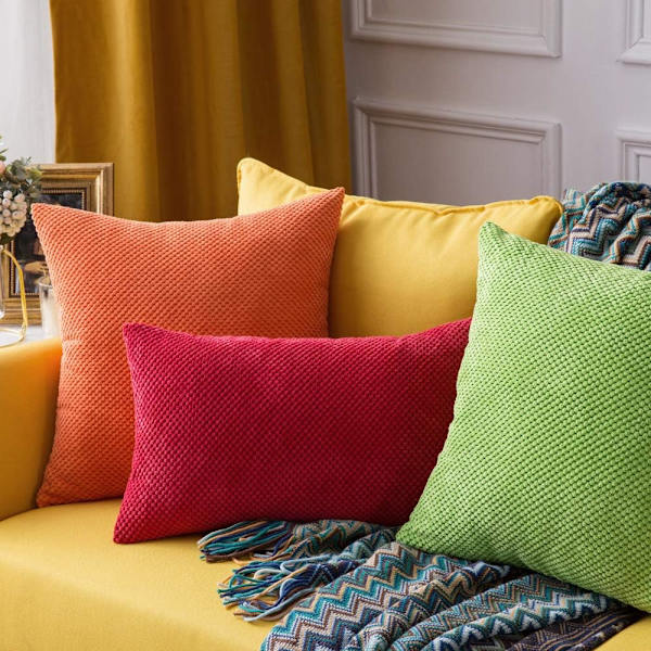 Set med 2 ananas cover Granulat Mjukt fast dekorativt fyrkantigt kuddfodral Kuddar för soffa sovrum bil 12"x20", 30x50cm Orange,