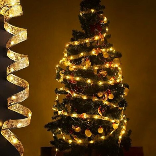 16,4 fot 50 LED-julelys, Fairy Seasonal String Lights, batteridrevet (ikke inkludert), for bryllupsdel