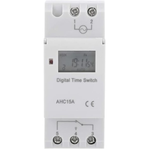 LCD-timer veckovis elektrisk timer Digital timerbrytare 15A (220V)