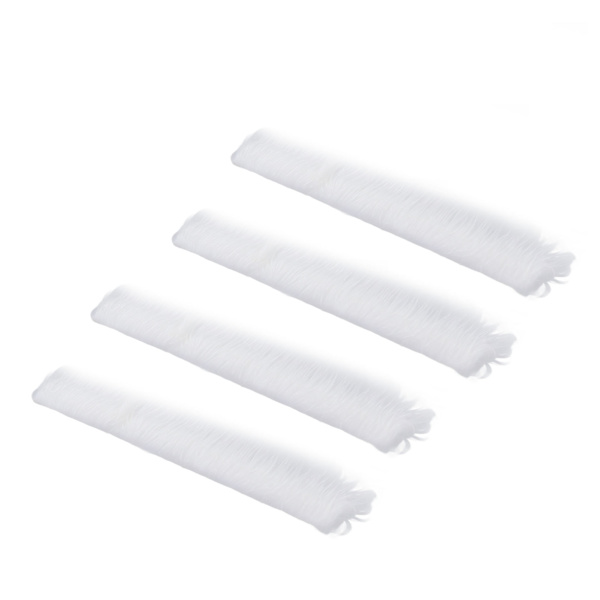 6 stk hvitt kunstpels 2x60 tommer mykt og behagelig vaskbart kunstig loddent pelsstoff for DIY-håndverk og klesøm