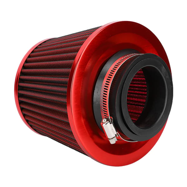 Bil Universal 63mm Högflödes Luftfilter Kit Multi Diameter Svamphuvud Röd