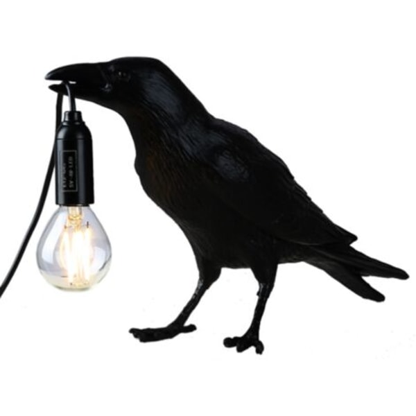 Sort-harpiks heldig fugl krage væglampe bordlampe natlampe soveværelse sengebord stue væglampe boligindretning