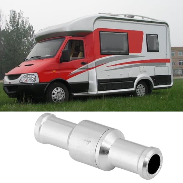 Envägs Backventil för Bränsle Diesel Gas Vätska Luft Aluminium Inline Rak (8mm)