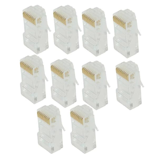 10 stk. RJ50 Keystone modulær 10P10C-kontakt (klar)