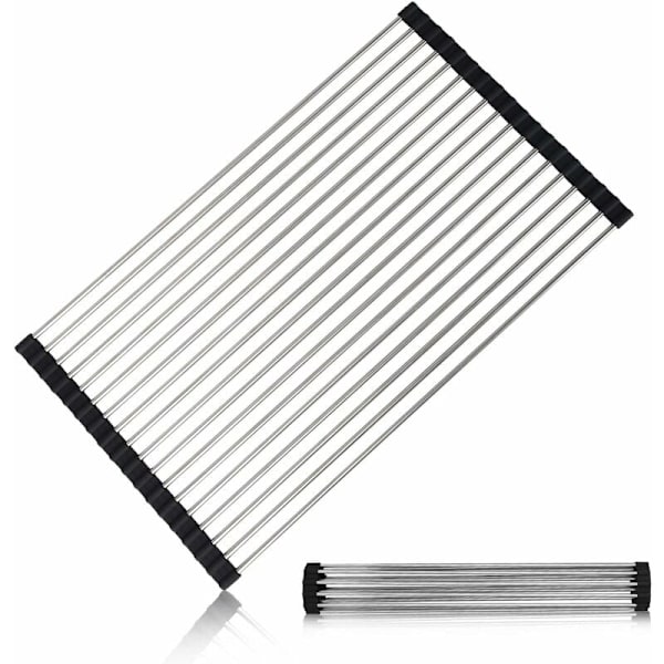 37 cm lang 18 rørs rustfritt stål kraftig bestikkholder for bestikk, tallerkener, kopper, flasker,