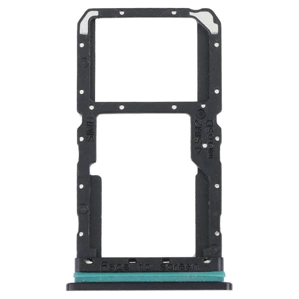 För OPPO Reno SIM + SIM / Micro SD-kortfack Black