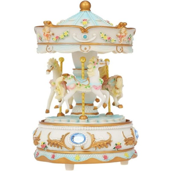 Carousel Music Box Heminredning Music Box (Blå [Sång: City in the Sky]),