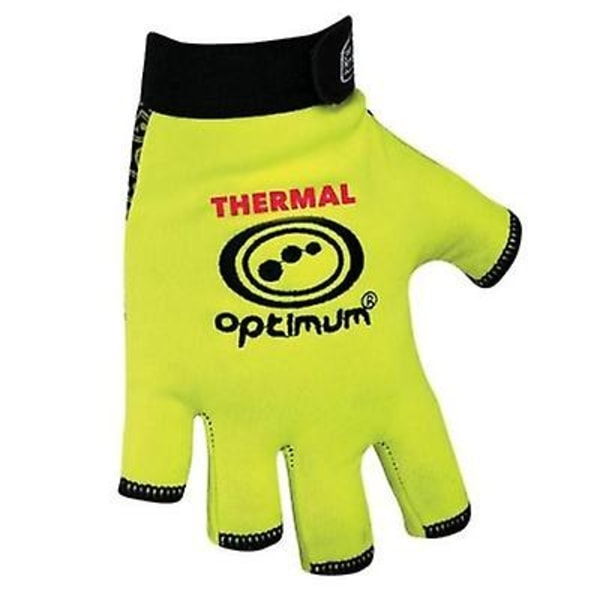 Optimala Unisex Vuxen Stik Thermal Rugby Fingerless Handskar Fluorescent Yellow/Black M