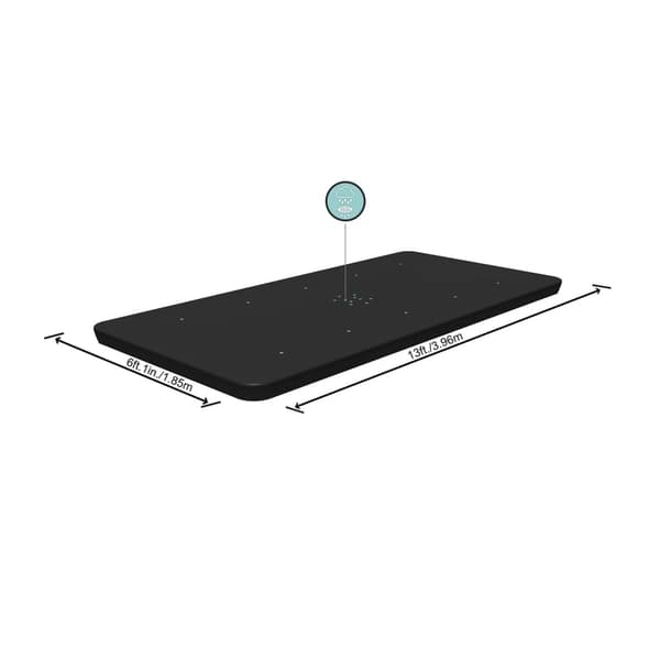 [HT]Bestway Poolovertræk Flowclear 404x201 cm Antracit Blå