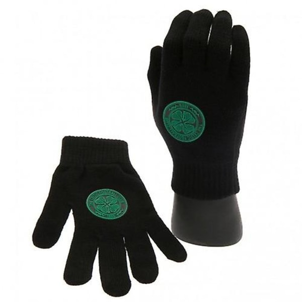 Celtic FC Unisex strikkede hansker for voksne Black/Green One Size