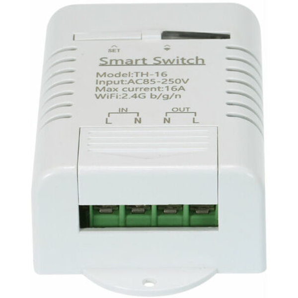 eWeLink TH-16 Smart Wifi Switch 16A/3500W lämpötilanvalvonta langaton kotiautomaatiosarja DS18B20 vedenpitävällä Te:llä