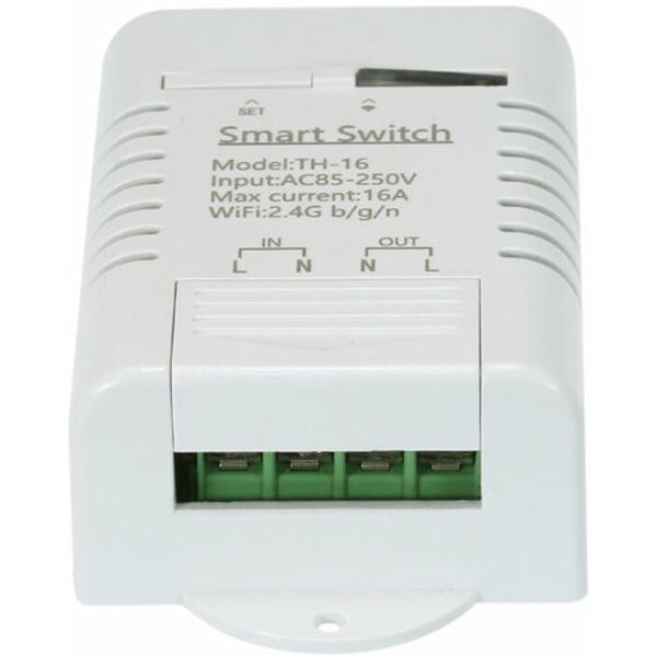 eWeLink TH-16 Smart Wifi Switch 16A/3500W Temperaturovervåking Trådløst hjemmeautomatiseringssett med DS18B20 vanntett te