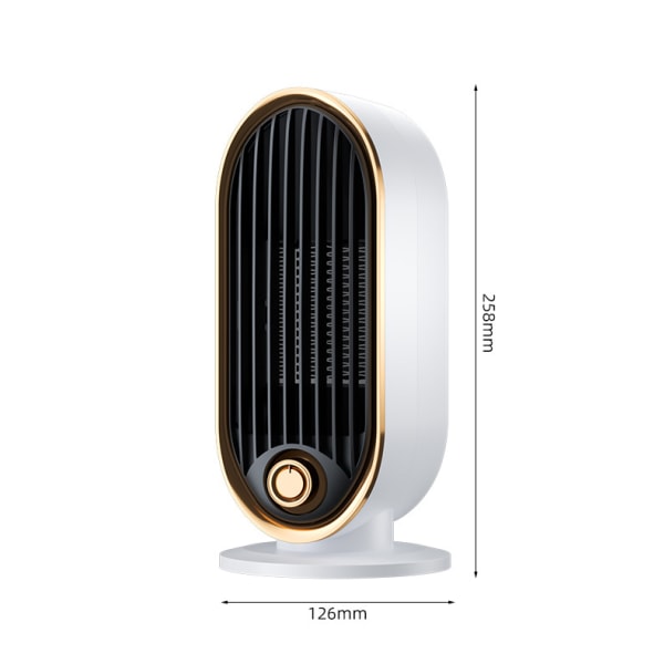 Energibesparende PTC-varmer for hjemmet, stasjonær bordvarmer (lang hvit),