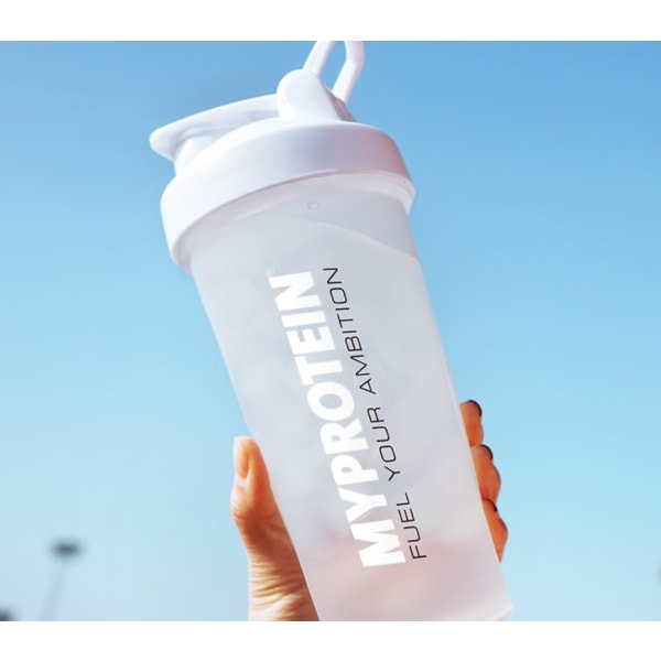 2 kpl 600 ml muovinen vesikuppi Fitness Cup Shaker Cup (valkoinen + 600 ml),