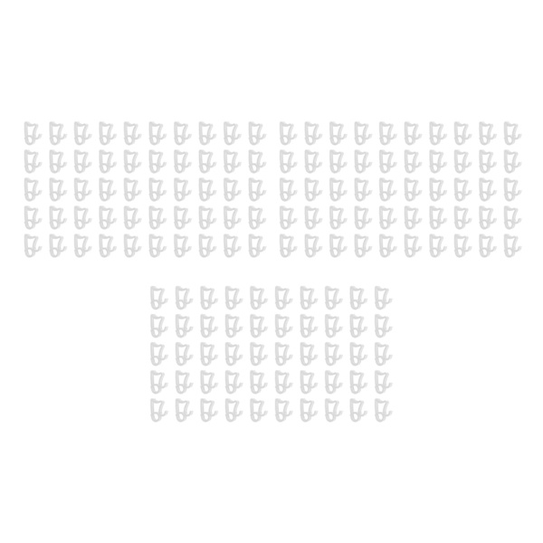 150 stk vanntette plastkrok for takrenner til julelys - Julelysklips, frostsikre utendørsklips for Halloween og hvite lys