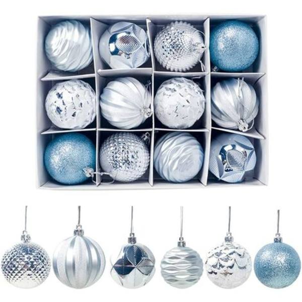12st Julgranskulor Julkulor Set Julgranskulor Julgranskulor Set 2,4 tum / 6 cm, okrossbar jul