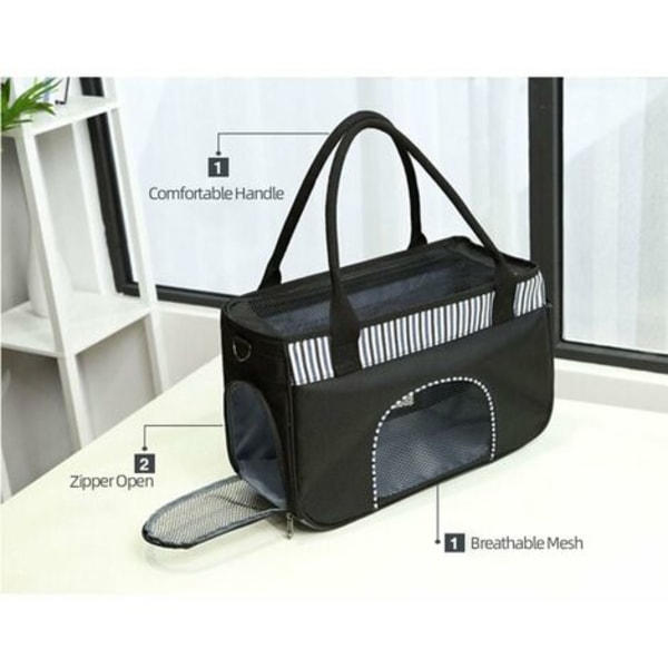 Dodopet bærbar kjæledyrbærer for katter Hunder Kjæledyrbærepose, S, 44 * 18,5 * 27 cm - S, 44 * 18,5 * 27 cm