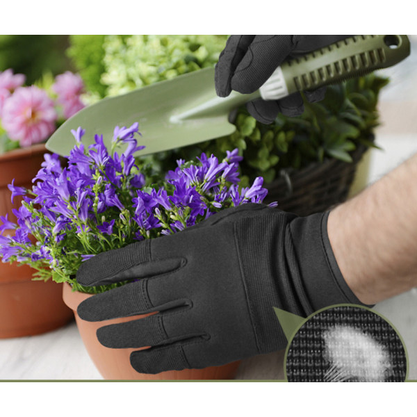 Mikrofaser-Arbeitshandschuhe Arbeitsgarantie Fahrzeughandhabung Gartenarbeit Stichfeste Handschuhe (HFY-A9049-BL)