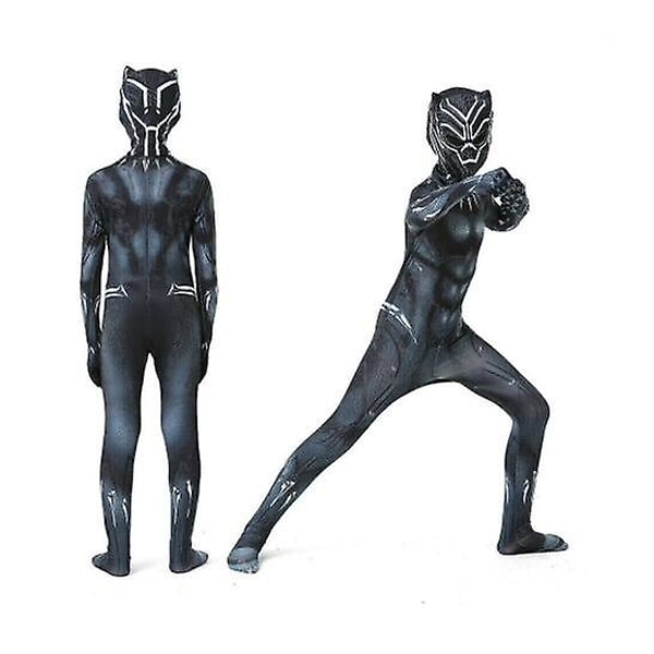Kids Boy Black Panther Costume Superhero Cosplay Party Dress 135-145cm