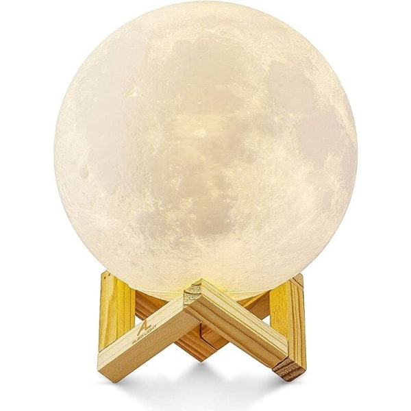 Moon Light USB-ladende berøringssensorlys (15 cm trefarget berøring (send solid trebrakett))