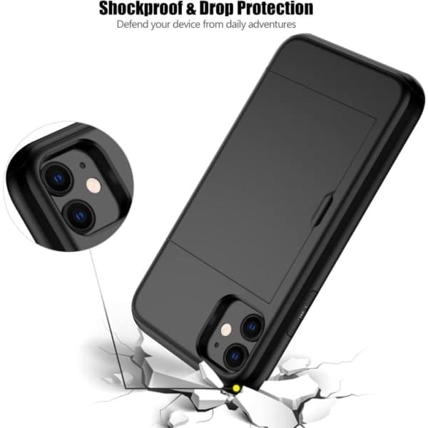 iPhone 11 - Kotelo korttipaikalla Solid® Erittäin vahvistettu Musta Apple iPhone 11[ht]