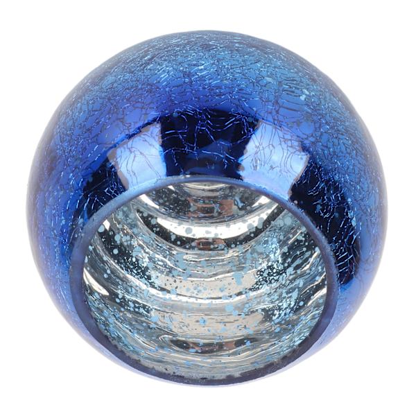 HT Handgjord Gradient Blå Glas Tealight-hållare - Romantisk och Attraktiv Dekor för Bordsdekoration Blue