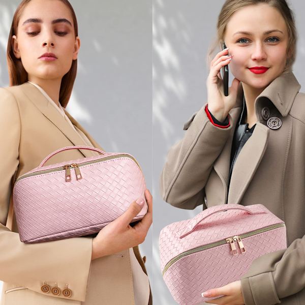 Stor kapacitet resekosmetikväska för kvinnorResa toalettartiklar Ba lilac colour