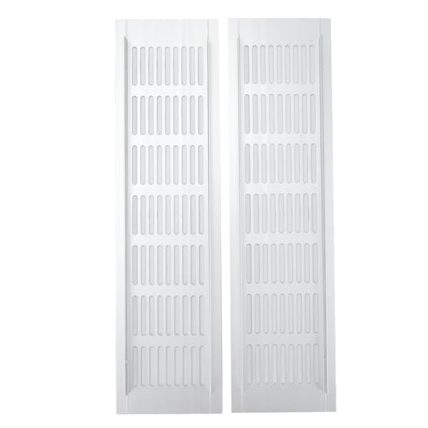 Aluminiumslegering Sølv Rektangulær Ventilationsrist Dækning til Skab RV Camper 80x300mm 3.14x11.81in
