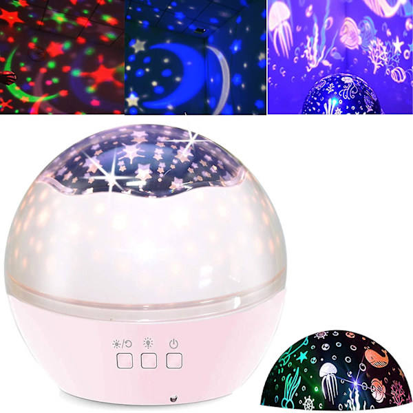 Ball Star projektorlampe (pink),