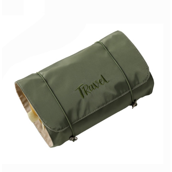 Fire-i-en kosmetiktaske multifunktionel opbevaringstaske, aftagelig rejsetaske med stor kapacitet (opgradering grøn)