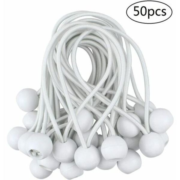 50 st Elastic Ball Bungee Linor, Tarp Spännare för Gazebo, Camping, Tältlinor, Gardiner Förlängningssele, 10cm