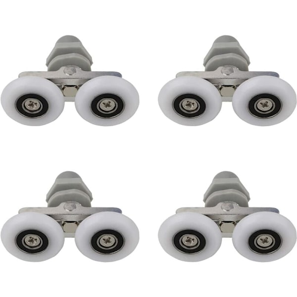 4 stk, hjuldiameter 19mm dobbelthjuls bruserum skydedørskive tilbehør,