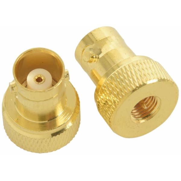 2 stk. SMA han til BNC forgyldt RF koaksialadapter