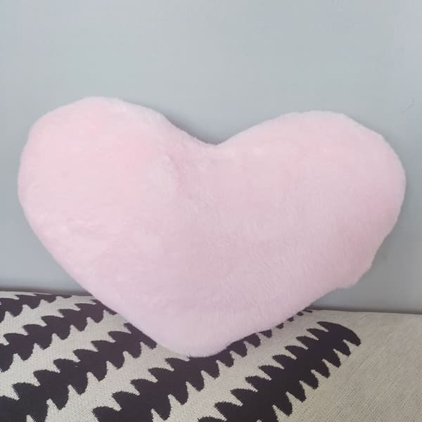 Dekorative puter, dekorative puter til barnerom, lekeromsdekor, søte pynteputer (rosa hjertepute)