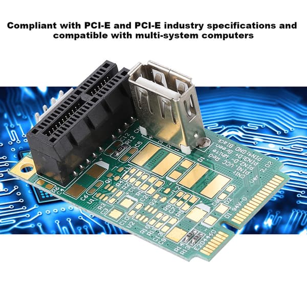 Mini PCI-E til PCI Express 1X Slot Adapter Riser-kort Test PCI-E 4X/8X/16X