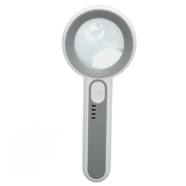 Genopladelig håndholdt forstørrelsesglas med 5x forstørrelse og touch-kontrol LED-lys